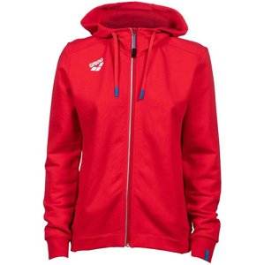 Arena women team hooded jacket panel red m