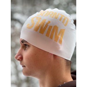 Plavecká čiapka borntoswim seamless swimming cap zlatá/biela