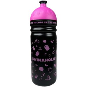 Swimaholic water bottle swimming world čierna/ružová