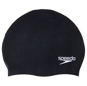 Speedo plain moulded silicone cap čierna