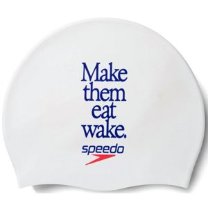 Plavecká čiapočka speedo slogan print cap bílá