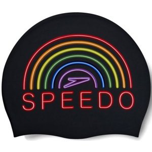 Plavecká čiapočka speedo slogan print cap čierna