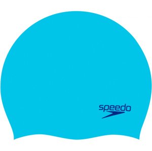 Speedo plain moulded silicone junior cap svetlo modrá