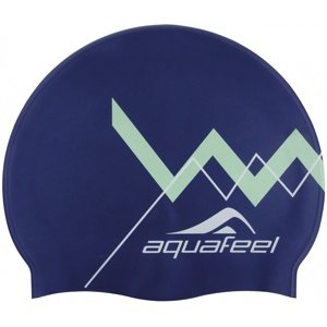 Plavecká čiapka aquafeel zig zag silicone cap modrá