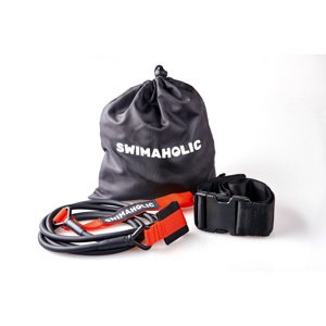 Posilovací gumy swimaholic safety cord short belt červená