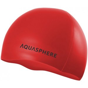 Plavecká čiapka aqua sphere plain silicone cap červená