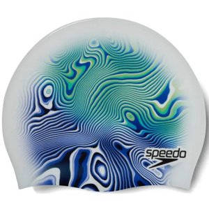 Plavecká čiapka speedo digital printed cap zeleno/modrá
