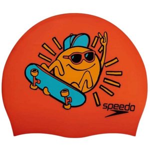 Detská plavecká čiapka speedo slogan cap junior oranžová